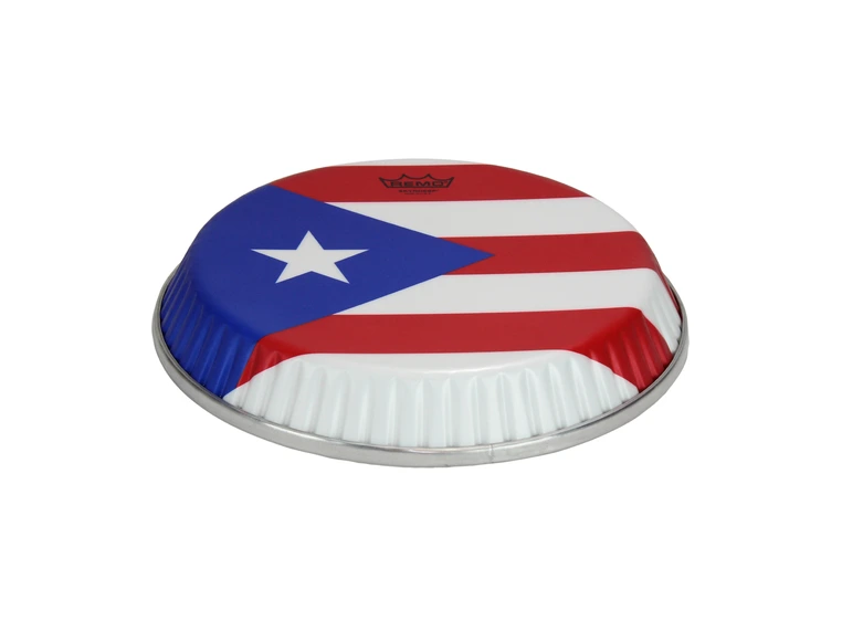 Remo M4-1250-S6-D3008 Symmetry Skyndeep Congaskinn Puerto Rican Flag, 12.50" 