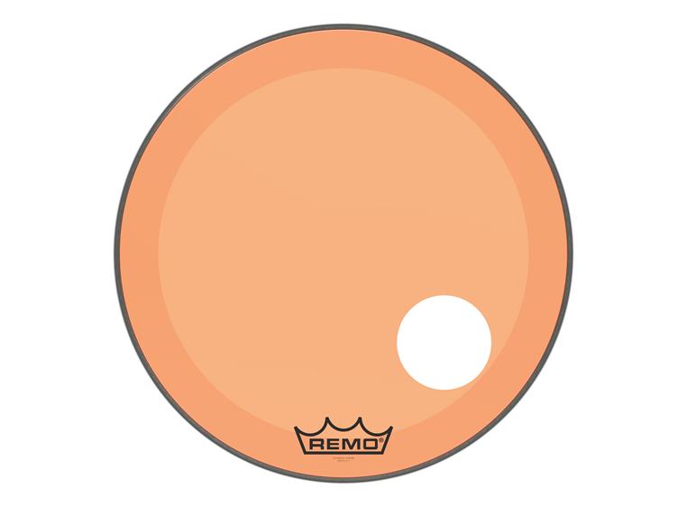 Remo P3-1324-CT-OGOH Powerstroke P3 Colortone Orange Bass 24",5" Offset Hole