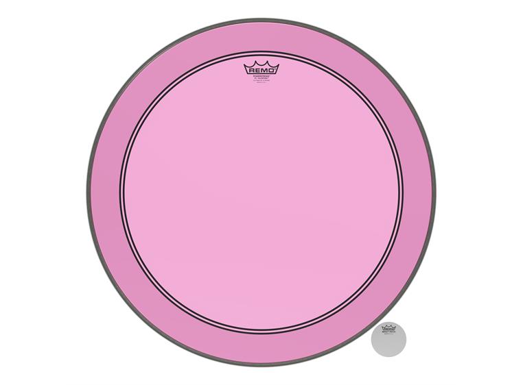 Remo P3-1324-CT-PK Powerstroke P3 Colortone Pink Bass Drumhead, 24"