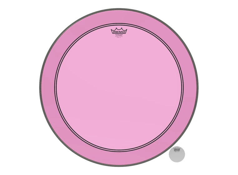 Remo P3-1324-CT-PK Powerstroke P3 Colortone Pink Bass Drumhead, 24" 
