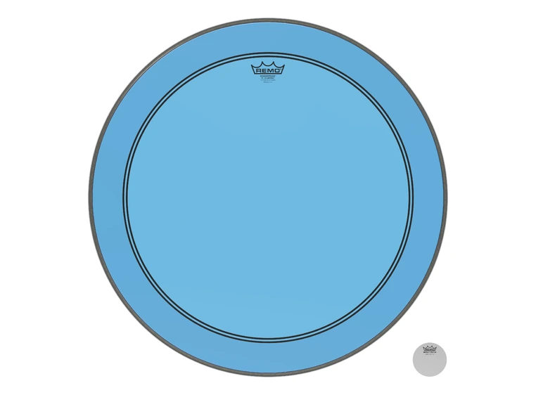 Remo P3-1326-CT-BU Powerstroke P3 Colortone Blue Bass Drumhead, 26" 