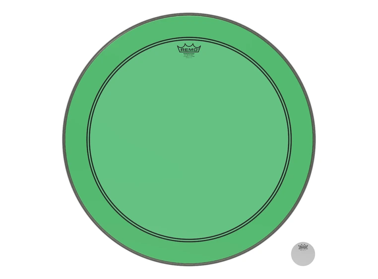 Remo P3-1326-CT-GN Powerstroke P3 Colortone Green Bass Drumhead, 26" 