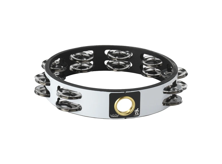 Remo TA-6208-00- Headless Tambourine Quadura White, 8" 