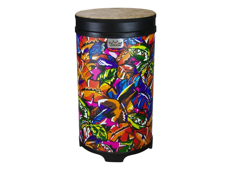 Remo TU-0514-09 Valencia 50Series Tubano Drum - Pre-Tuned, Tropical Leaf, 14" 