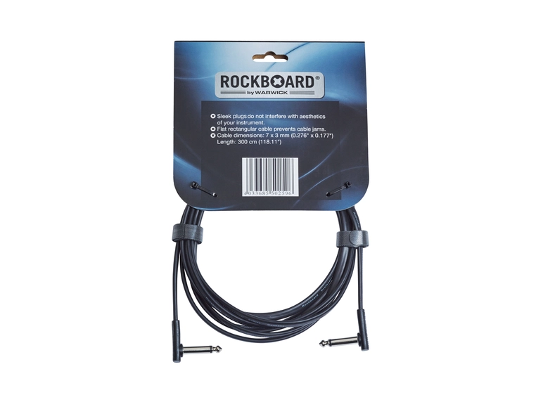 RockBoard Flat Instrument Cable, 300 cm Angled / Angled 