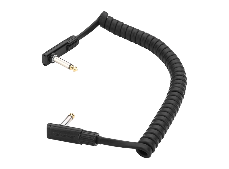 RockBoard Flat Patch Cable, 150cm Black Coiled Serie