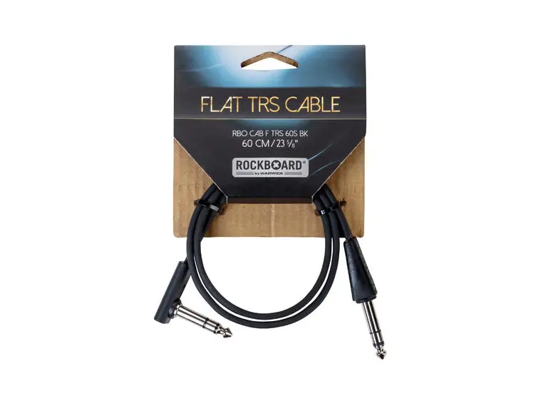 RockBoard Flat TRS Cable 60 cm 23 5/8", Straight/Str. BLK 