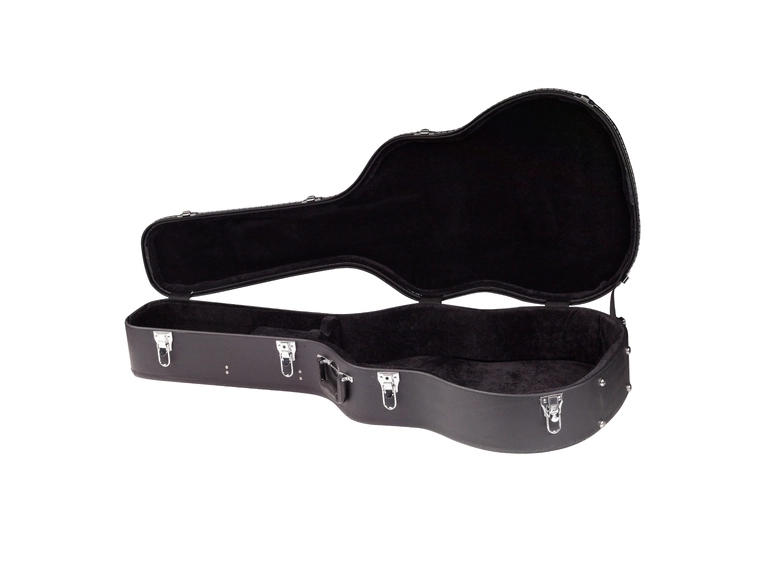 RockCase Acoustic Guitar Hardshell Case Arched Lid, Curved - Black 