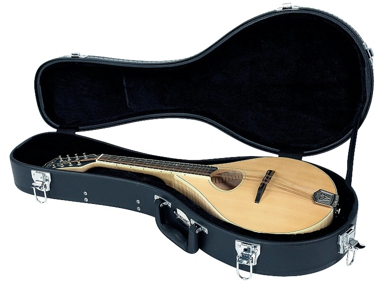 RockCase Mandolin Hardshell Case (Small), Arched Lid, Curved - Black 