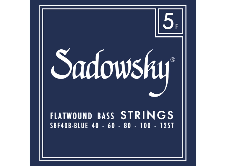 Sadowsky Blue Label Bass String Set (040-125 Flatwound, Taperwound, 5-String 