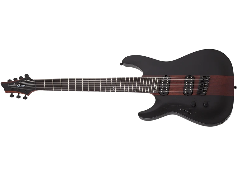 Schecter C-7 Rob Scallon, Venstrehånd Dark Roast 