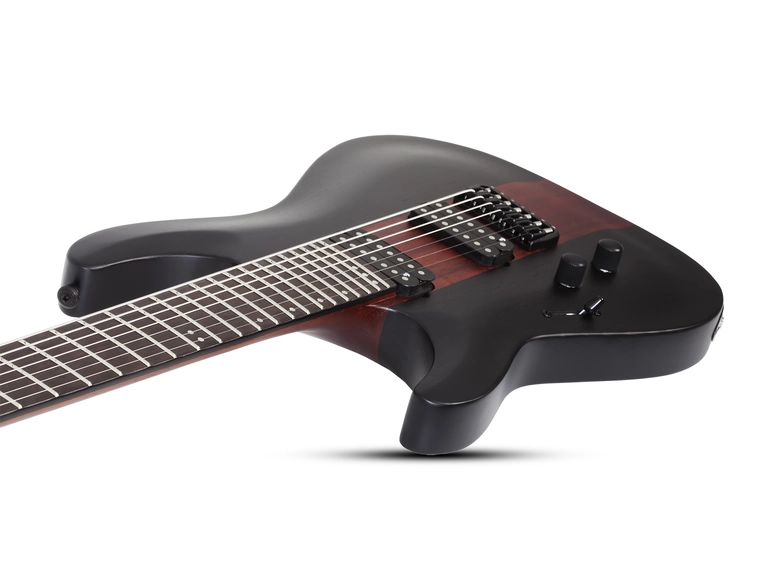 Schecter C-7 Rob Scallon, Venstrehånd Dark Roast 
