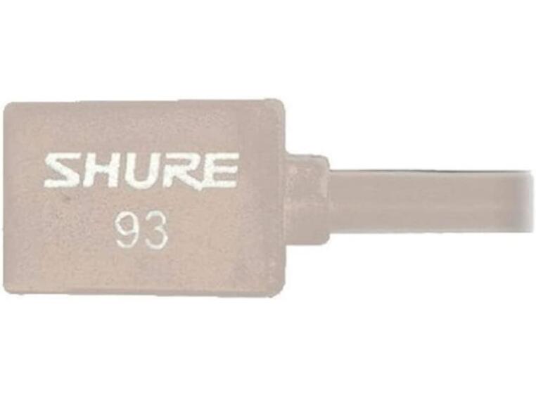 Shure lavalier for wireless, omni tan 6" cable