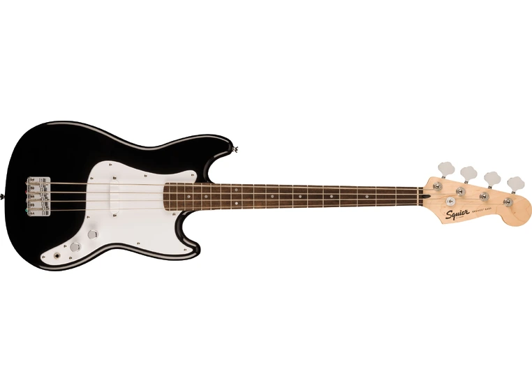 Squier Sonic Bronco Bass, Laurel White Pickguard, Black 
