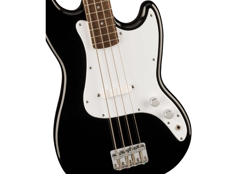 Squier Sonic Bronco Bass, Laurel White Pickguard, Black 