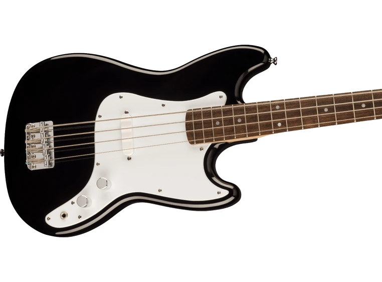 Squier Sonic Bronco Bass, Laurel White Pickguard, Black 