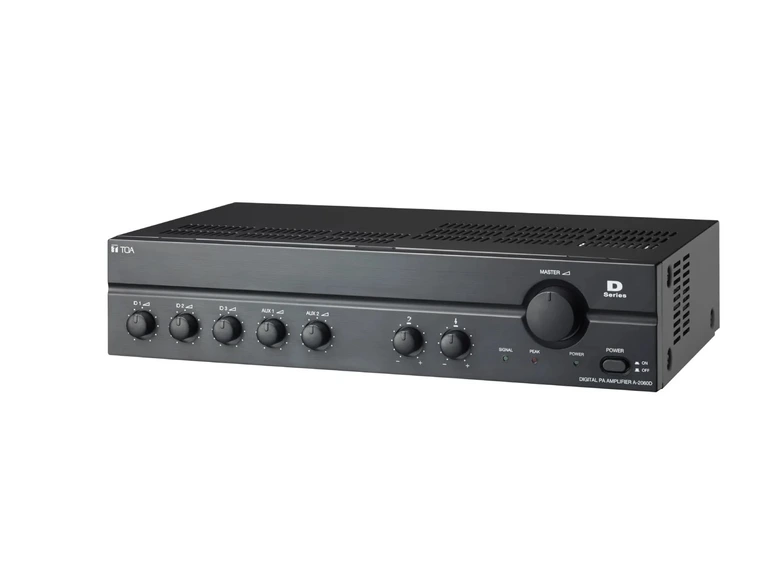 TOA A-2060DD Mikseforsterker 60W dig.sluttrinn,1xDIN,2xJackBal,2xAuxRCA 