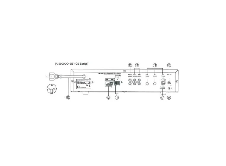 TOA A-2060DD Mikseforsterker 60W dig.sluttrinn,1xDIN,2xJackBal,2xAuxRCA 