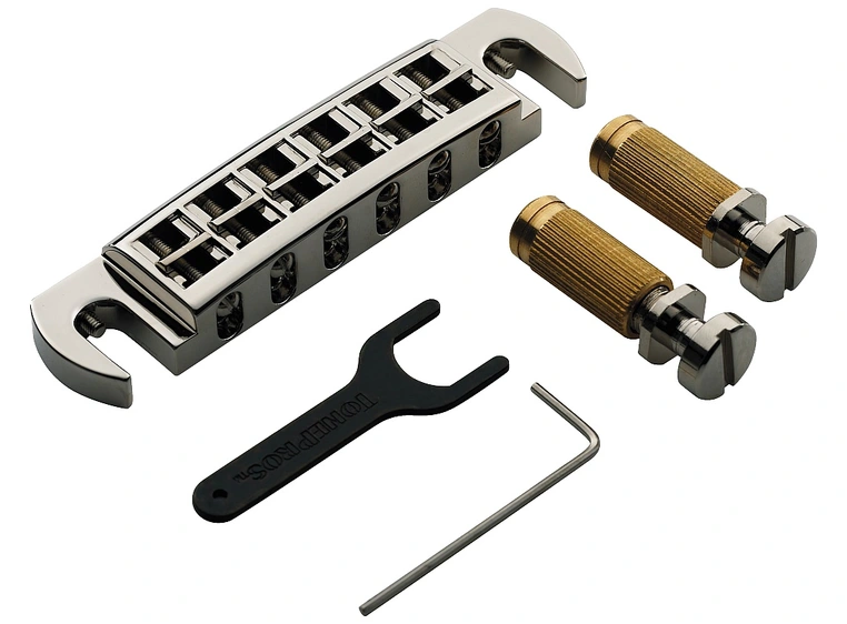 TonePros AVT2G N - Wraparound Bridge with SS1 Locking Studs - Nickel 