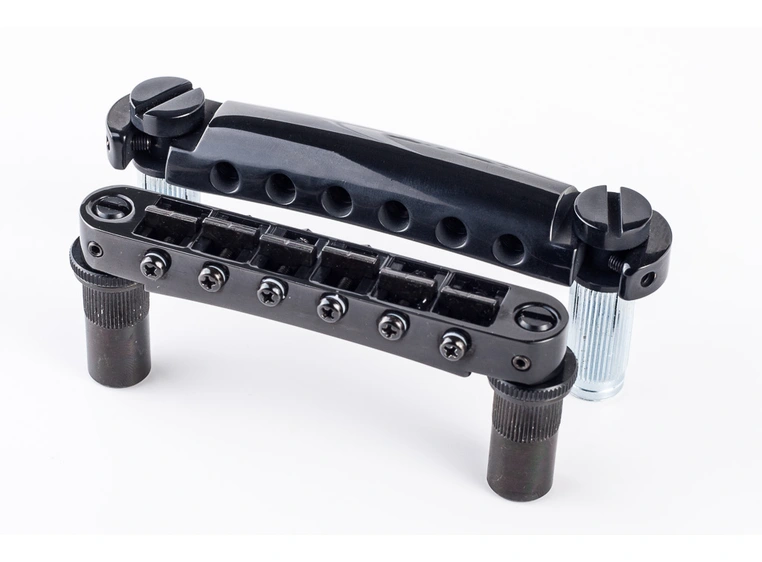 TonePros LPM02 B - Metric Tune-O-Matic Bridge and Tailpiece Set - Black 