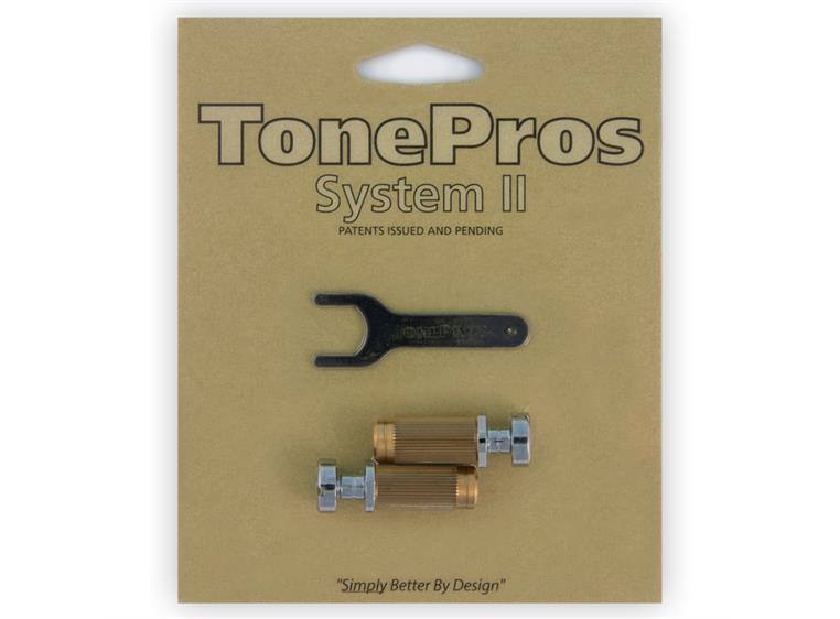 TonePros SS1 C - Standard Brass Locking Studs - Chrome