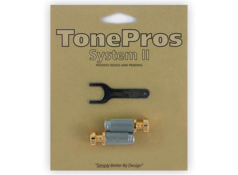 TonePros VS1 G - Standard Steel Locking Studs (Vintage Series) - Gold