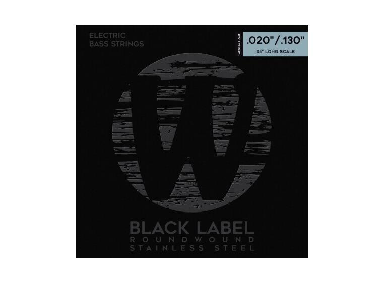Warwick Black Label Bass String Set (020-130) S.Steel, 6-Str, Medium Light