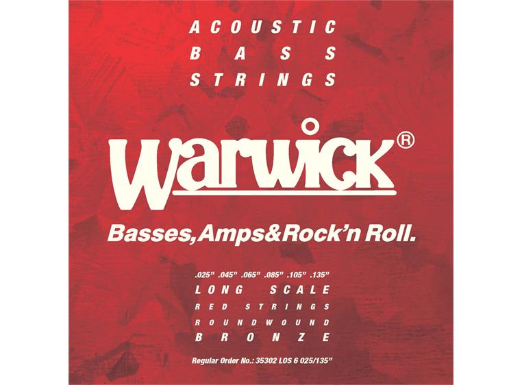 Warwick Red Strings Ac. Bass String Set (025-135) Bronze - 6-String, M, L Scale