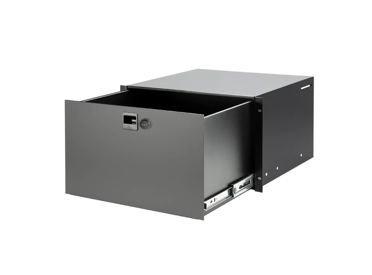 Adam Hall 19" Parts 87406 CL Rack Drawer 6 U Steel, Combination Lock 