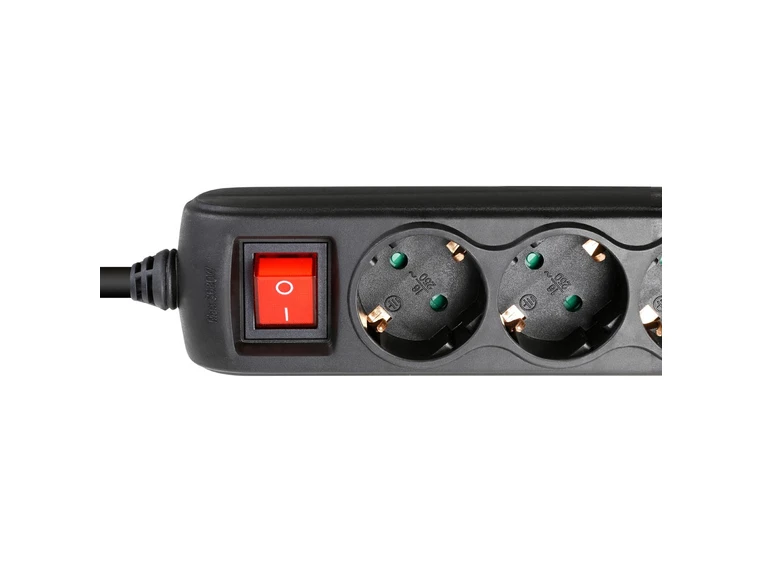 Adam Hall Accessories 8747 S3 USB 3 Outlet Power Strip, Dual USB, On/Off 