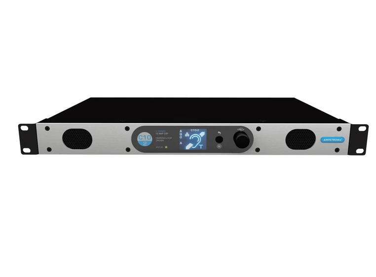 Ampetronic C10-2N Teleslynge forsterker 10A output, 2 kanaler, m/nettverk 