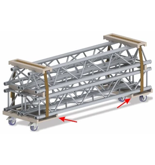 CONTESTAGE BT-Truss 29-Trolly base Enkel transport og lagring av Truss