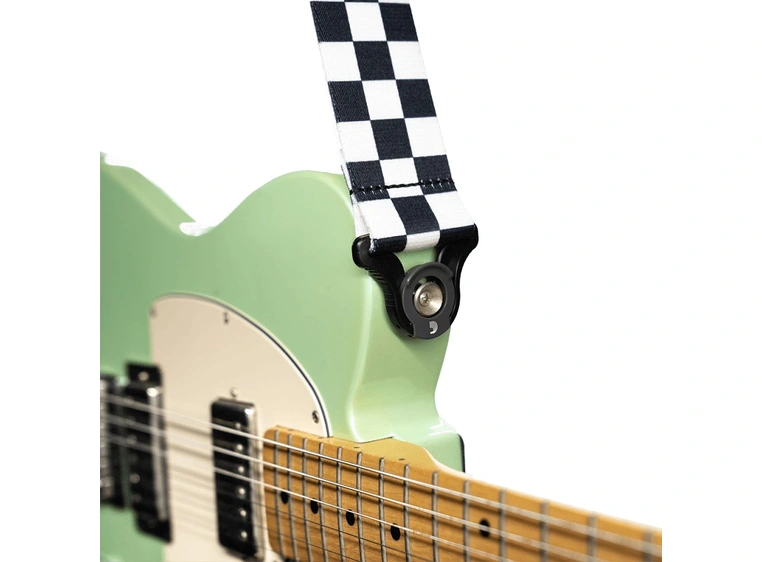 D'Addario 50BAL13 Gitarreim 50 mm Auto Lock - Skater Checkerboard 