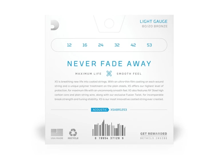 D'Addario Western XS Bronze XSABR1253 (012-053) 