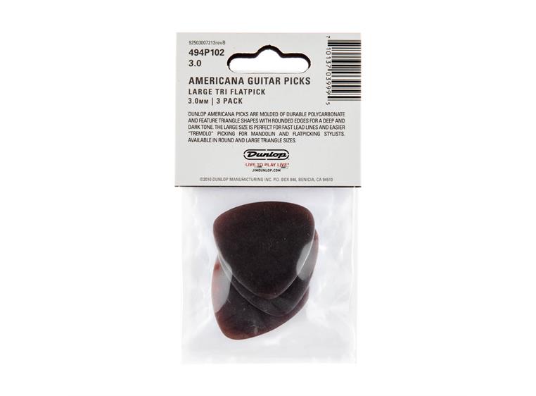 Dunlop 494P102 Americana Large Triangle 3-pack