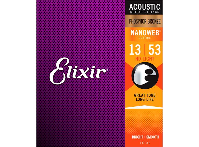 Elixir Nanoweb Phosphor Bronze HD Light (013-053) 16182