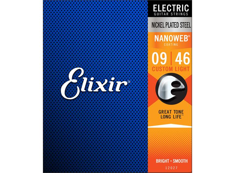 Elixir Nanoweb el-gitar 6str. (009-046) Custom Light 12027