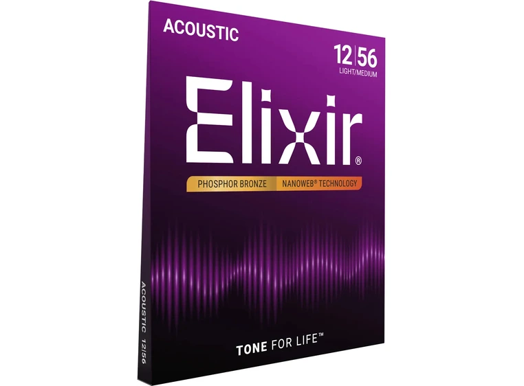 Elixir Phosphor Bronze ak.gitar 6str. (012-056) Light-Med 16077 