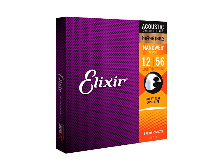 Elixir Phosphor Bronze ak.gitar 6str. (012-056) Light-Med 16077 
