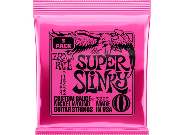 Ernie Ball EB-3223 3-pack Super Slinky (009-042)