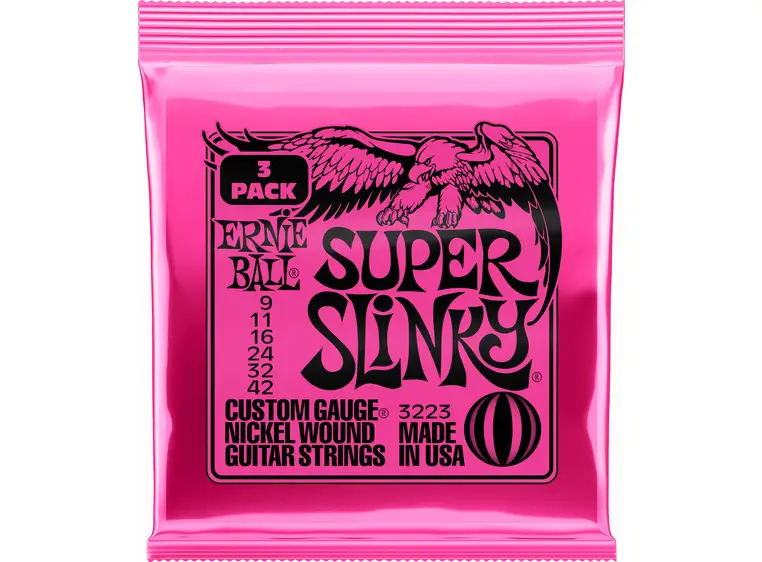 Ernie Ball EB-3223 3-pack Super Slinky (009-042) 