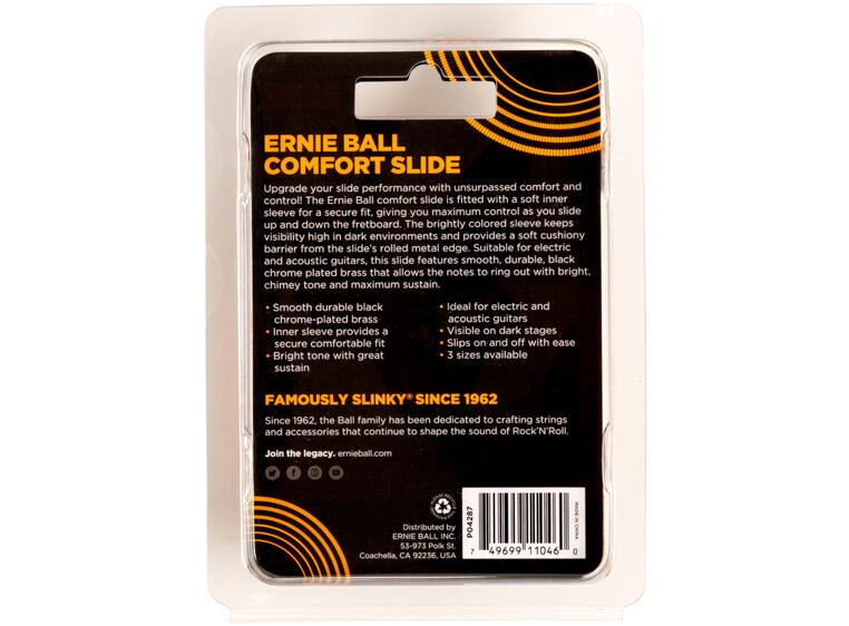 Ernie Ball EB-4287 Comfort Slide Small US ring size 5-7