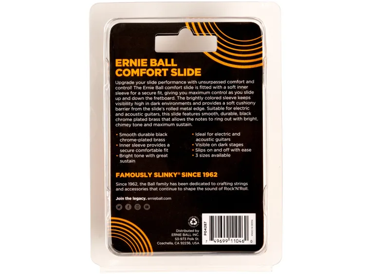 Ernie Ball EB-4287 Comfort Slide Small US ring size 5-7 