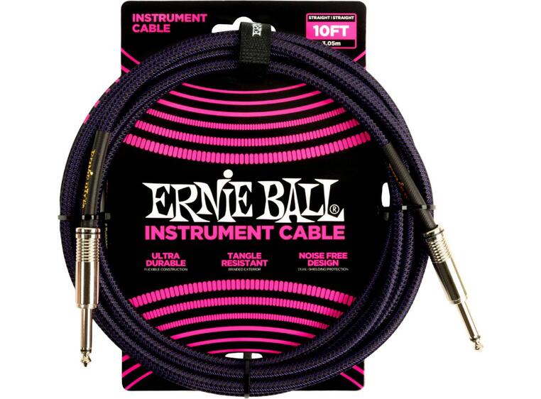 Ernie Ball EB-6393 Instrumentkabel 3m lilla/sort