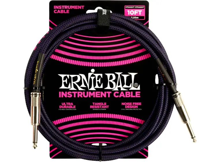 Ernie Ball EB-6393 Instrumentkabel 3m lilla/sort 