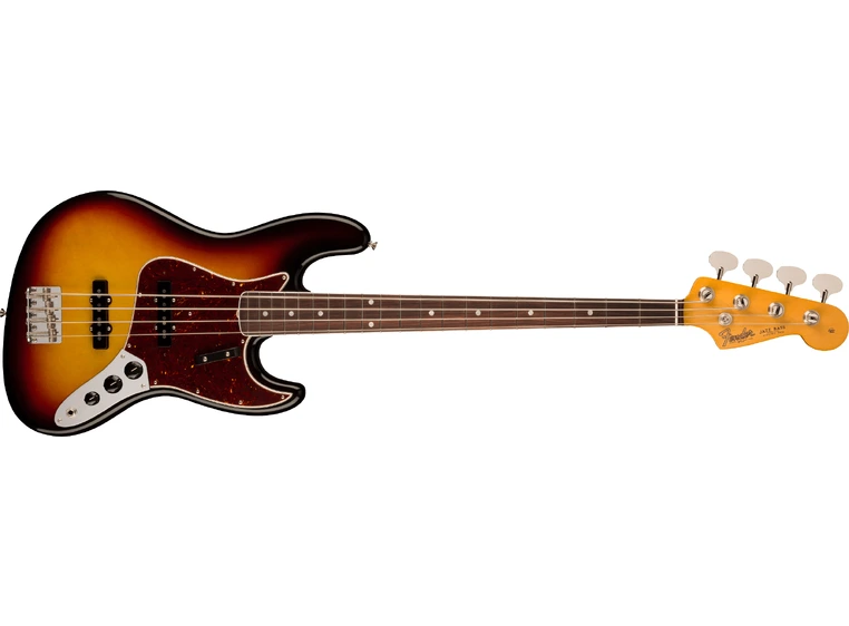 Fender Am Vtg II '66 Jazz Bass 3-Color Sunburst, Rosewood Fingerboard 
