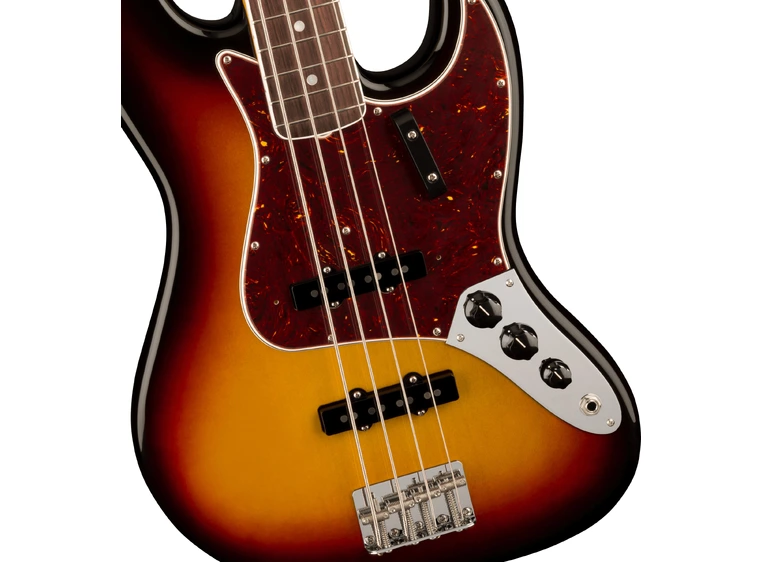 Fender Am Vtg II '66 Jazz Bass 3-Color Sunburst, Rosewood Fingerboard 