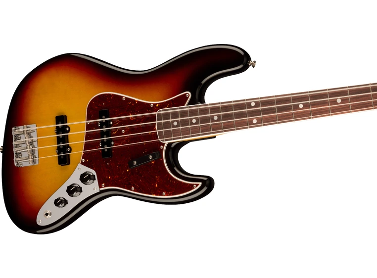 Fender Am Vtg II '66 Jazz Bass 3-Color Sunburst, Rosewood Fingerboard 