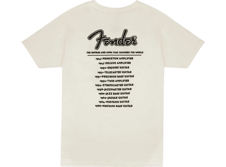 Fender World Tour T-Shirt Vintage White, S 