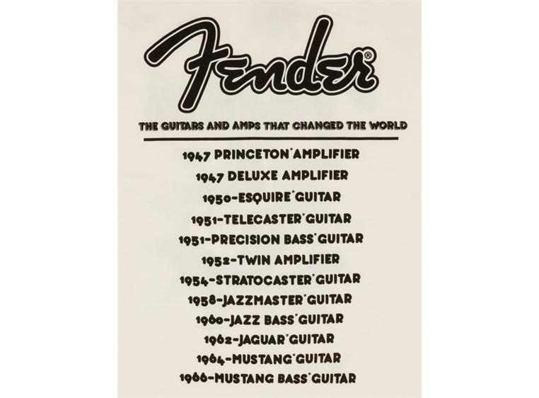 Fender World Tour T-Shirt Vintage White, S